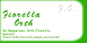 fiorella orth business card